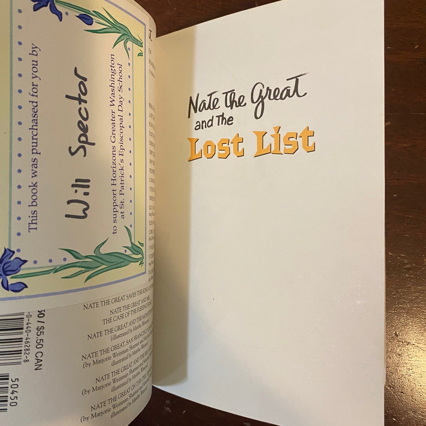 Nate the Great and the Lost List